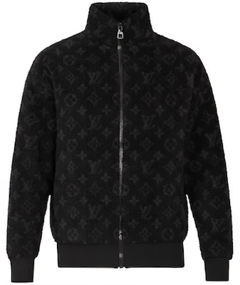 LOUIS VUITTON Jaket Fleece Monogram Jacquard Hitam 1A5VFA Order LOUIS VUITTON Jaket Fleece Monogram Jacquard Hitam 1A5VFA