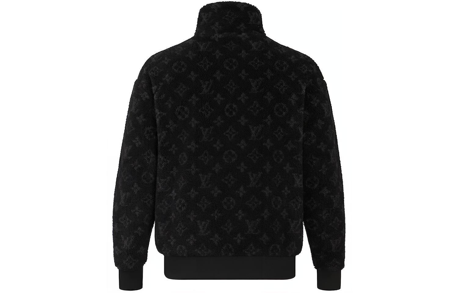 Lookbook LOUIS VUITTON Jaket Fleece Monogram Jacquard Hitam 1A5VFA