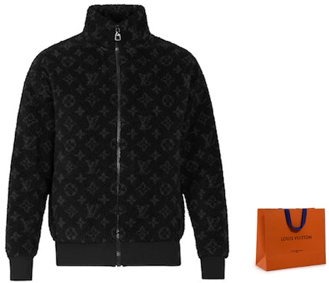 LOUIS VUITTON Jaket Fleece Monogram Jacquard Hitam 1A5VFA Shop LOUIS VUITTON Jaket Fleece Monogram Jacquard Hitam 1A5VFA