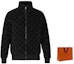 Shop LOUIS VUITTON Jaket Fleece Monogram Jacquard Hitam 1A5VFA