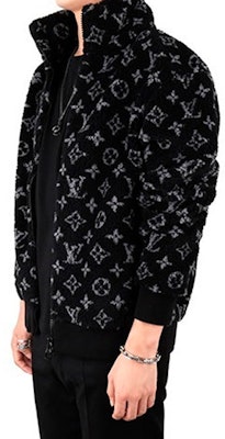LOUIS VUITTON Jaket Fleece Monogram Jacquard Hitam 1A5VFA Purchase LOUIS VUITTON Jaket Fleece Monogram Jacquard Hitam 1A5VFA