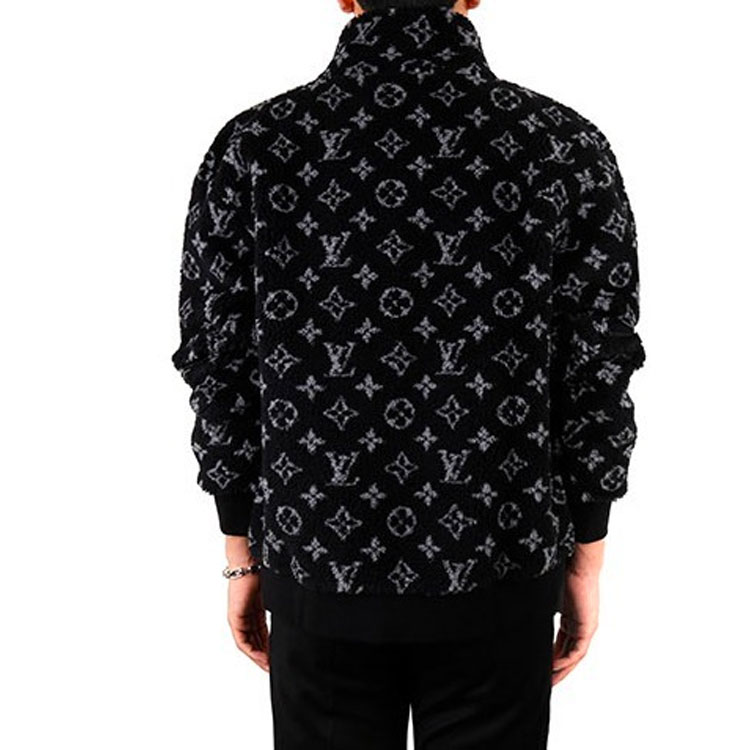 Sizing LOUIS VUITTON Jaket Fleece Monogram Jacquard Hitam 1A5VFA