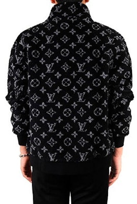 LOUIS VUITTON Jaket Fleece Monogram Jacquard Hitam 1A5VFA Sizing LOUIS VUITTON Jaket Fleece Monogram Jacquard Hitam 1A5VFA