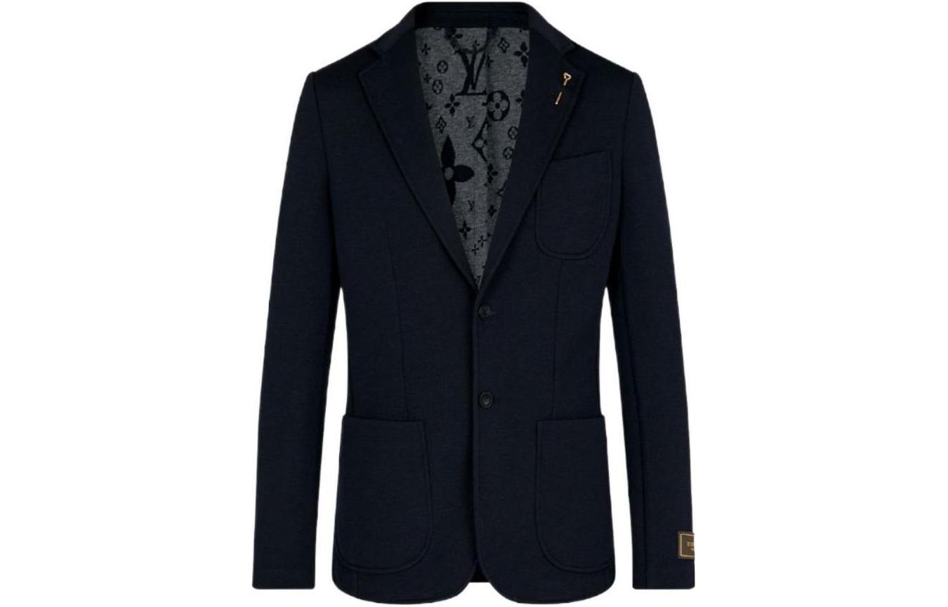 Louis Vuitton Monogram Jersey Jacket Black Long-Sleeve Outerwear 1A8H79