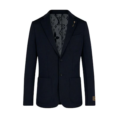 Louis Vuitton Monogram Jersey Jacket Black Long-Sleeve Outerwear 1A8H79
