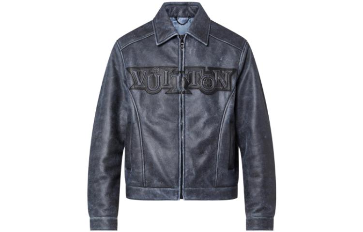Louis Vuitton Monogram Leather Jacket Black 1AAUZ8