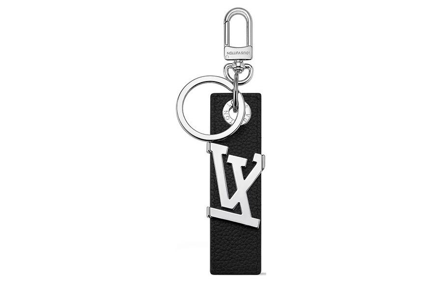Lookbook LOUIS VUITTON Monogram Leather Keychain Black for Men. M01473