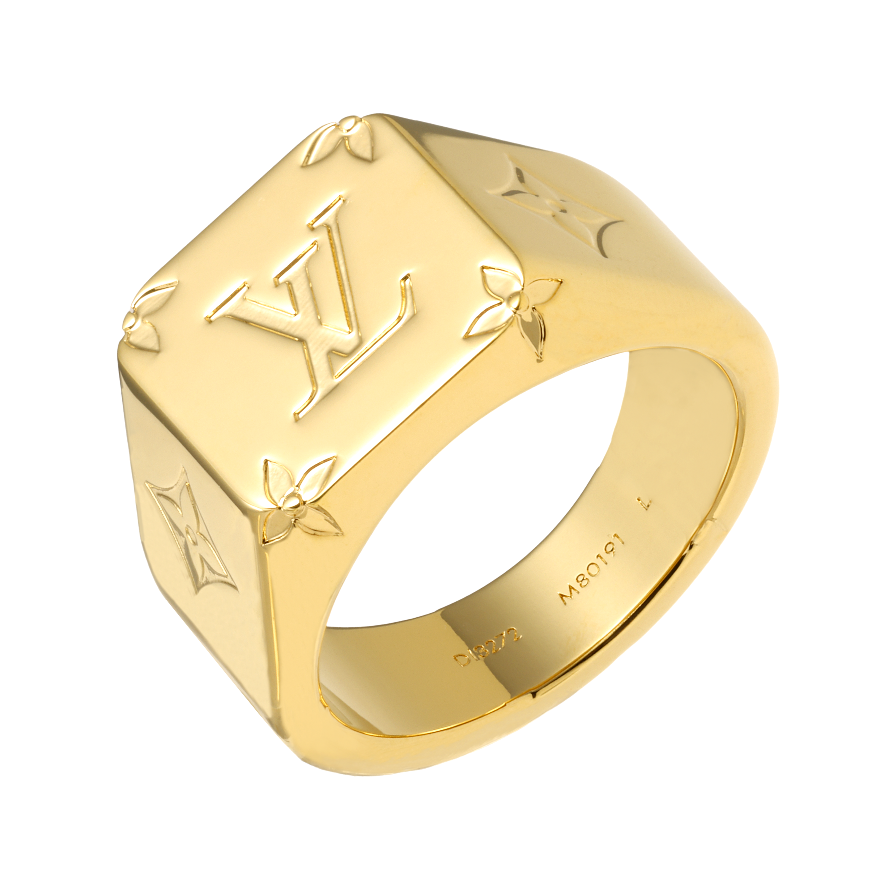 Order Anillo de Hombre Louis Vuitton en Oro con Monograma Grabado en Metal. M80191
