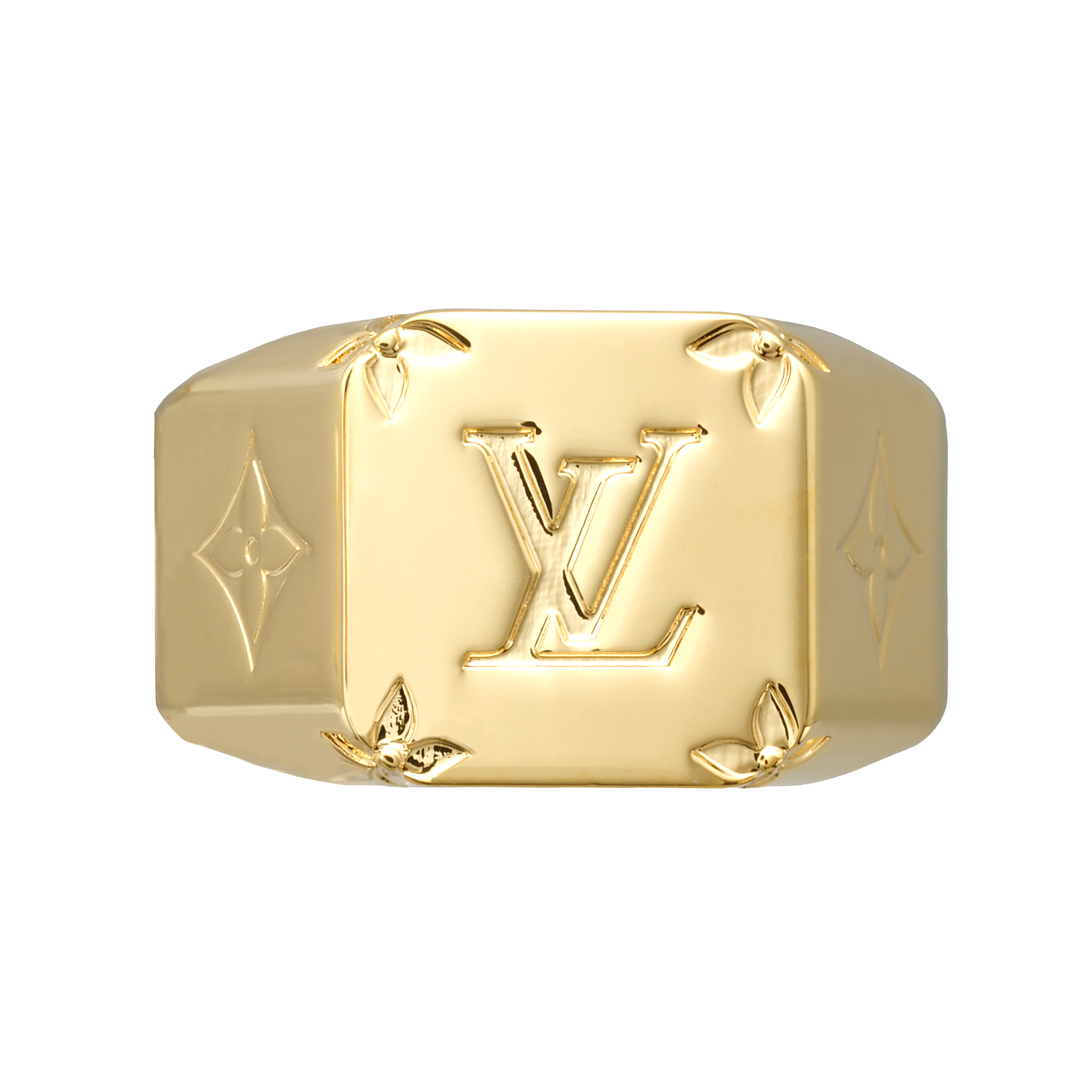 Lookbook Anillo de Hombre Louis Vuitton en Oro con Monograma Grabado en Metal. M80191