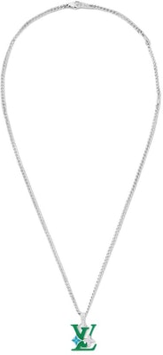 Kalung Huruf Monogram LOUIS VUITTON Perak Logam Akrilik Aksesori m02566 Lookbook Kalung Huruf Monogram LOUIS VUITTON Perak Logam Akrilik Aksesori m02566