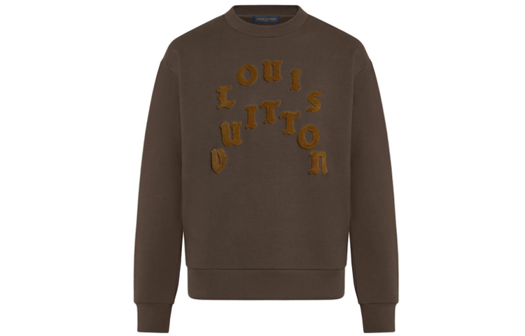 Louis Vuitton Monogram Logo Crewneck Sweatshirt Brown 1A977O