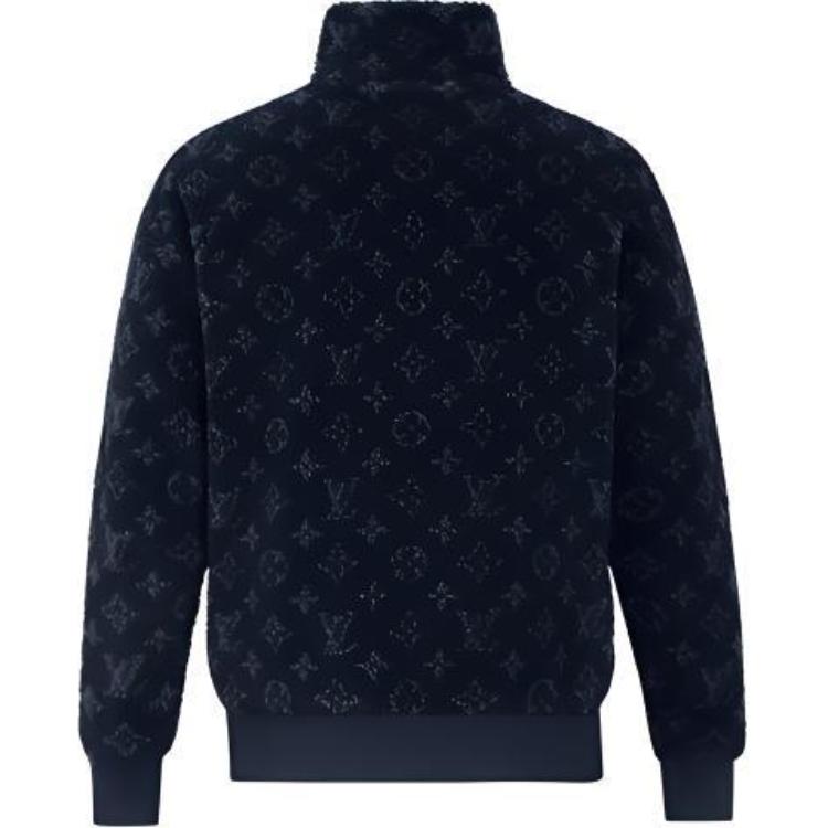 Lookbook ルイヴィトン モノグラムロゴ ジャカードジャケット ディープブルー 1A8ECV