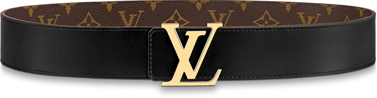 Sabuk Pria Louis Vuitton Monogram Logo Kulit Coklat 4cm. M0566V Lookbook Sabuk Pria Louis Vuitton Monogram Logo Kulit Coklat 4cm. M0566V