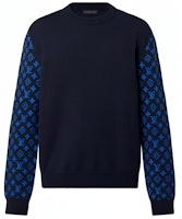 LOUIS VUITTON Monogram Logo Printed Navy Long Sleeve Sweater Style. 1AATLS LOUIS VUITTON Monogram Logo Printed Navy Long Sleeve Sweater Style. 1AATLS