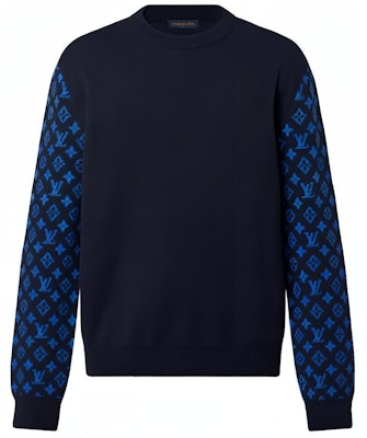LOUIS VUITTON Monogram Logo Printed Navy Long Sleeve Sweater Style. 1AATLS Order LOUIS VUITTON Monogram Logo Printed Navy Long Sleeve Sweater Style. 1AATLS