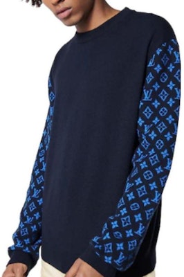 LOUIS VUITTON Monogram Logo Printed Navy Long Sleeve Sweater Style. 1AATLS Purchase LOUIS VUITTON Monogram Logo Printed Navy Long Sleeve Sweater Style. 1AATLS