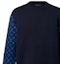 Sizing LOUIS VUITTON Monogram Logo Printed Navy Long Sleeve Sweater Style. 1AATLS