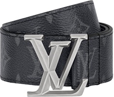 LOUIS VUITTON Monogram Logo Smooth Leather Belt Black 4cm M0607V LOUIS VUITTON Monogram Logo Smooth Leather Belt Black 4cm M0607V