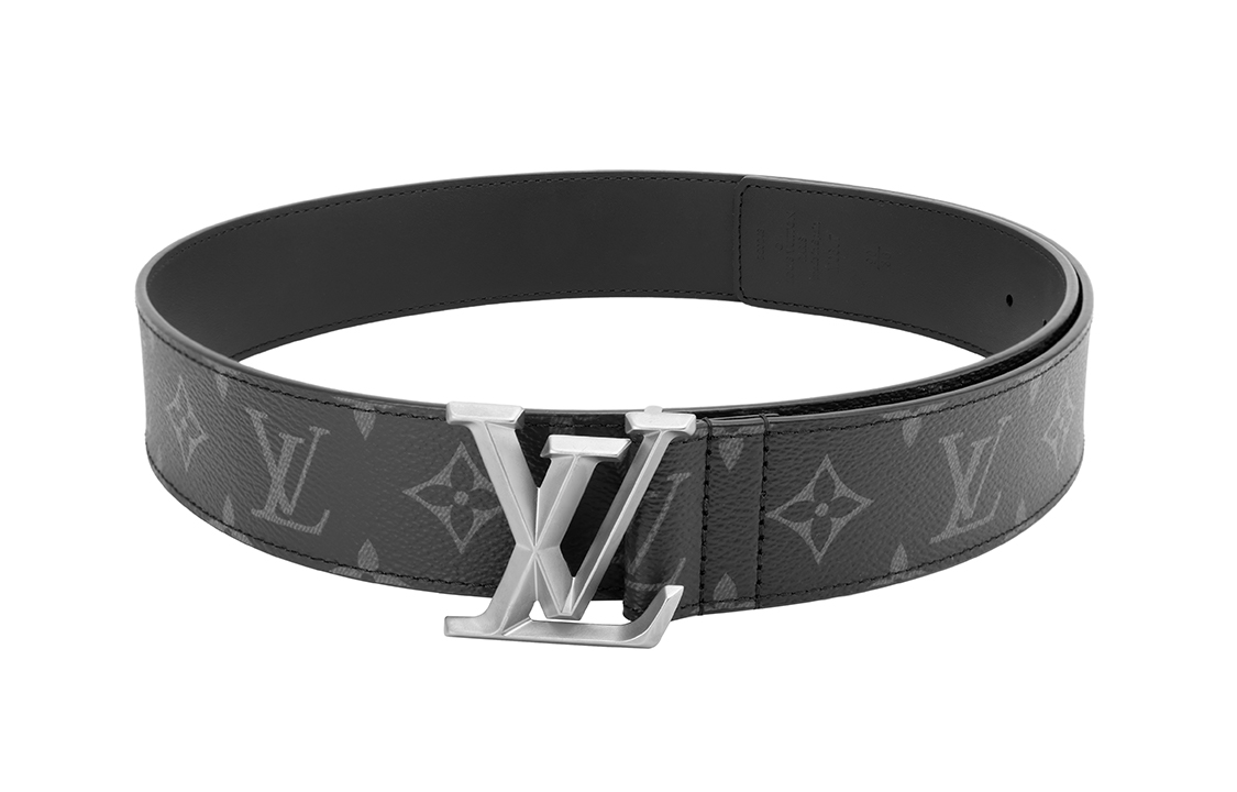 Purchase 路易威登 LOGO 經典花紋真皮腰帶 黑色 4公分 M0607V