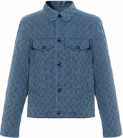 Louis Vuitton Monogram Long Sleeve Denim Jacket in Blue 1A5D86 Louis Vuitton Monogram Long Sleeve Denim Jacket in Blue 1A5D86