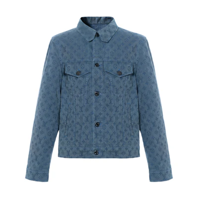 Louis Vuitton Monogram Long Sleeve Denim Jacket in Blue 1A5D86