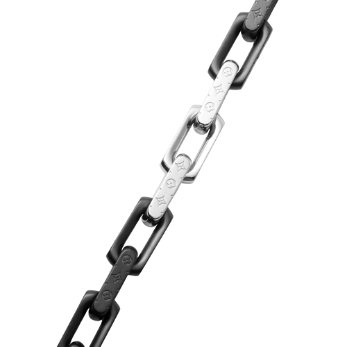 Shop ルイ・ヴィトン モノグラム メタル ブレスレット ユニセックス シルバー/ブラック M00687
