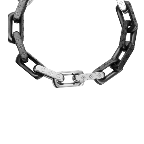 Purchase ルイ・ヴィトン モノグラム メタル ブレスレット ユニセックス シルバー/ブラック M00687