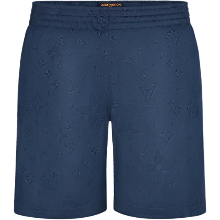 Louis Vuitton Monogram Mid-Rise Elastic Beach Shorts Midnight Blue Men 1AHCRP