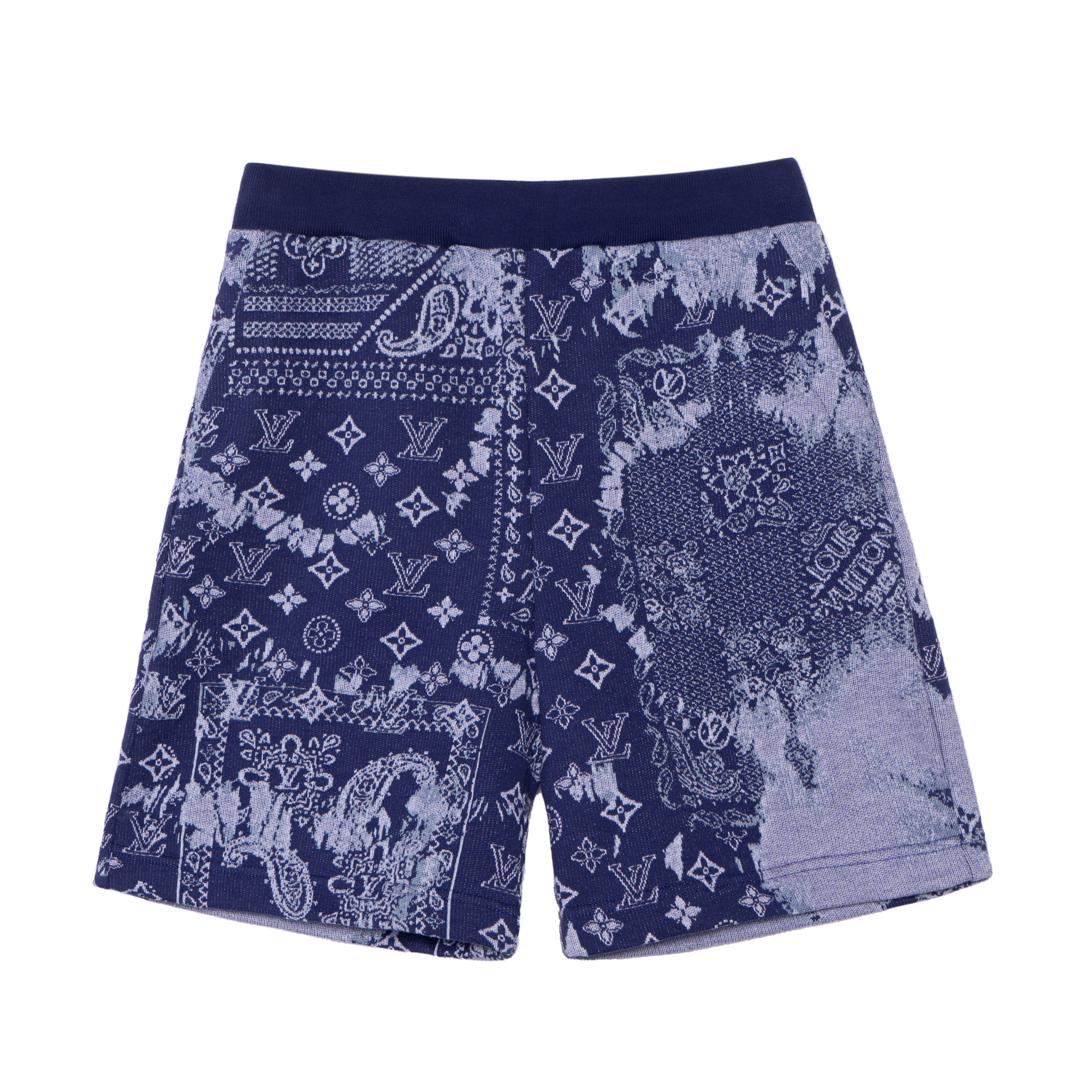 Order LOUIS VUITTON Monogram Paisley Tie-Dye Loose Fit Shorts Men Blue 1AA5E8