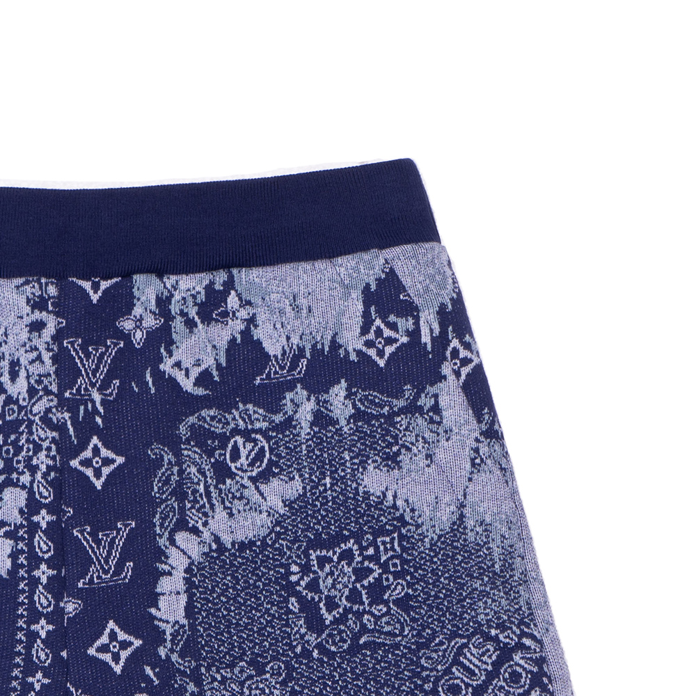 Purchase LOUIS VUITTON Monogram Paisley Tie-Dye Loose Fit Shorts Men Blue 1AA5E8