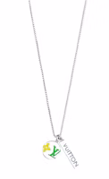 Louis Vuitton Monogram Play Silver Necklace with Floral Accents for Men. M01185 Louis Vuitton Monogram Play Silver Necklace with Floral Accents for Men. M01185