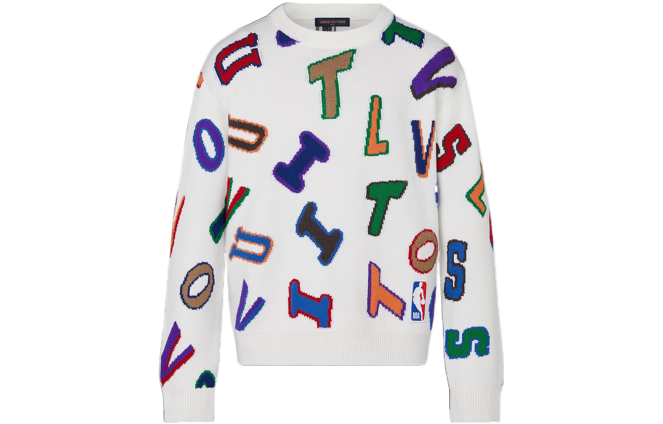 LOUIS VUITTON Monogram Print Crewneck Long Sleeve Sweater White . 1A8X0K 圖 2