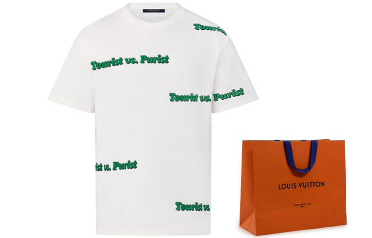 Cheap LOUIS VUITTON Kaos Putih Pria Monogram Crewneck Lengan Pendek. 1A971X