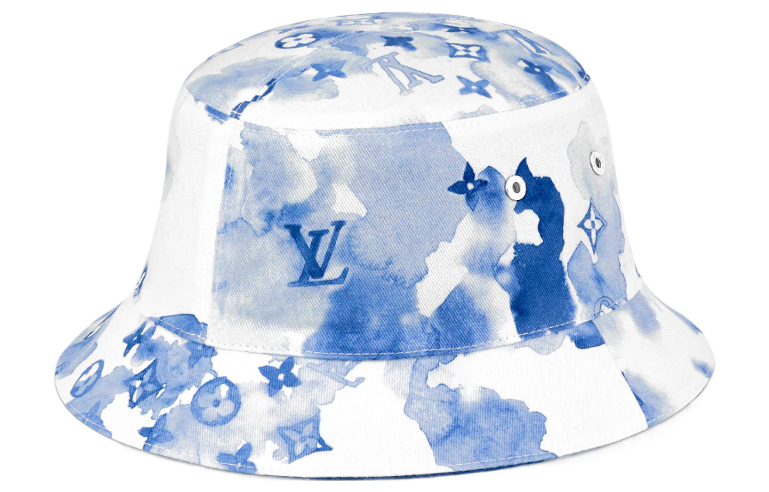 LOUIS VUITTON Monogram Print Reversible Bucket Hat Unisex Blue. M76764