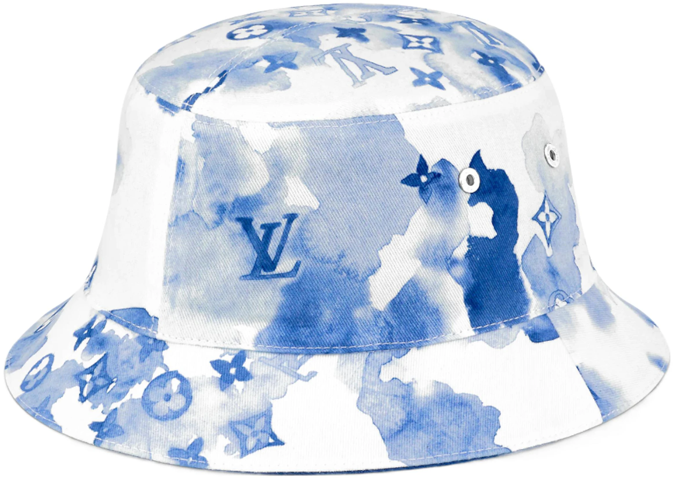 louis-vuitton-monogram-print-reversible-bucket-hat-unisex-blue-m76764