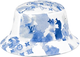 LOUIS VUITTON Monogram Print Reversible Bucket Hat Unisex Blue. M76764 LOUIS VUITTON Monogram Print Reversible Bucket Hat Unisex Blue. M76764