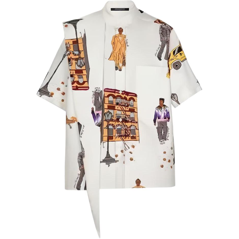 LOUIS VUITTON Monogram Print Short Sleeve Shirt White  Fashion 1A5PKA