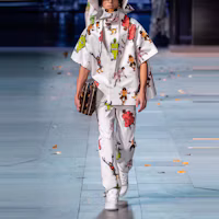 Lookbook ルイ・ヴィトン モノグラムプリント ショートスリーブシャツ ホワイト ファッション 1A5PKA
