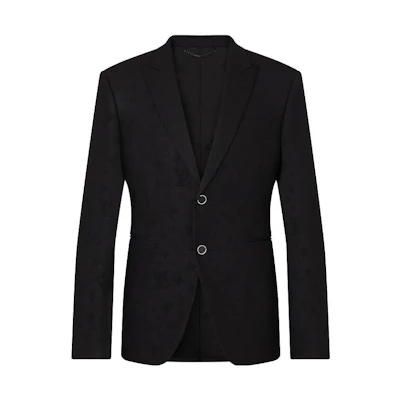 Louis Vuitton Monogram Printed Cropped Jacket Black 1A90MJ