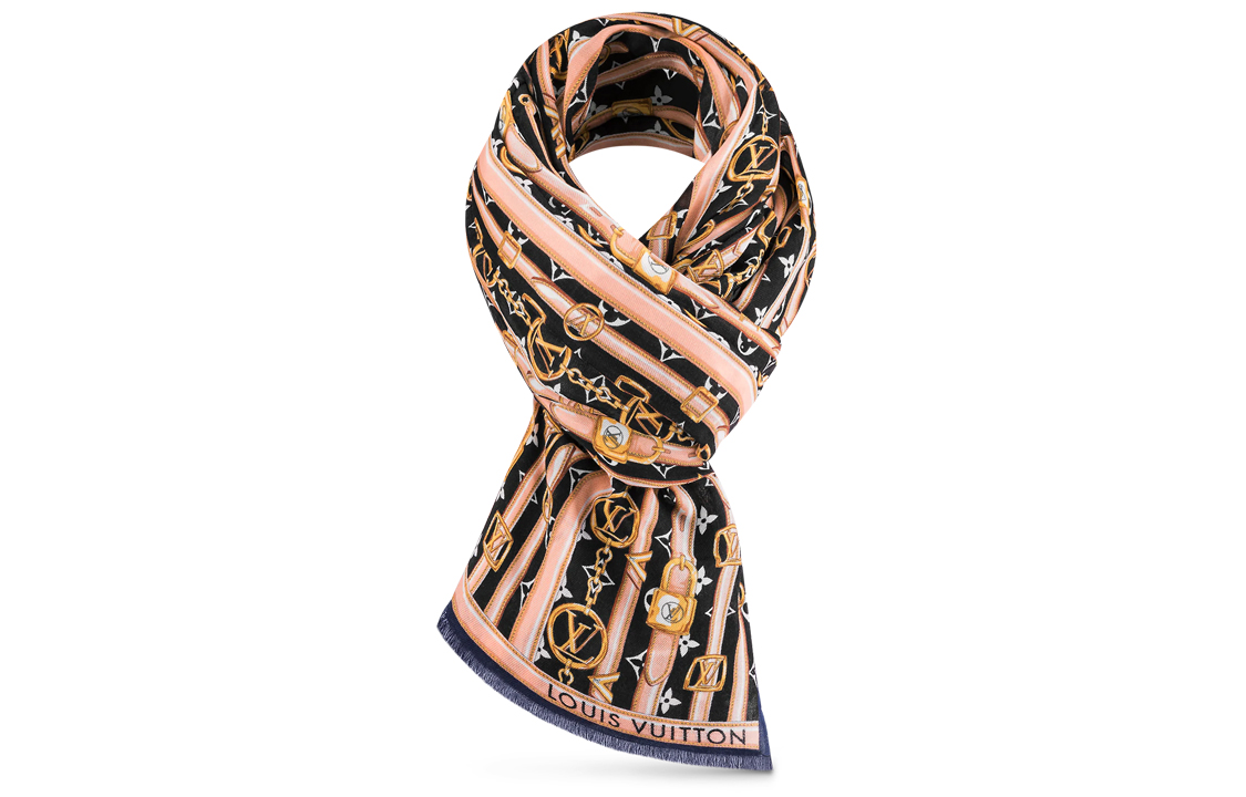 LOUIS VUITTON Monogram Printed Wool Scarf Unisex - Multiple Colors M77388