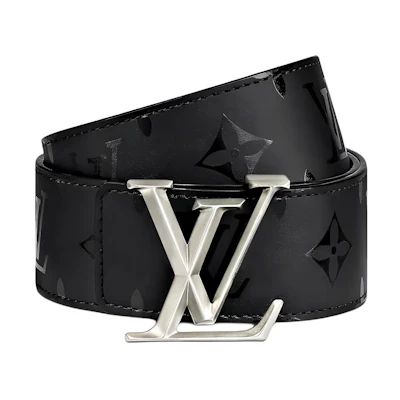 Louis Vuitton Monogram Reversible Leather Belt Black 4cm Casual M9346S