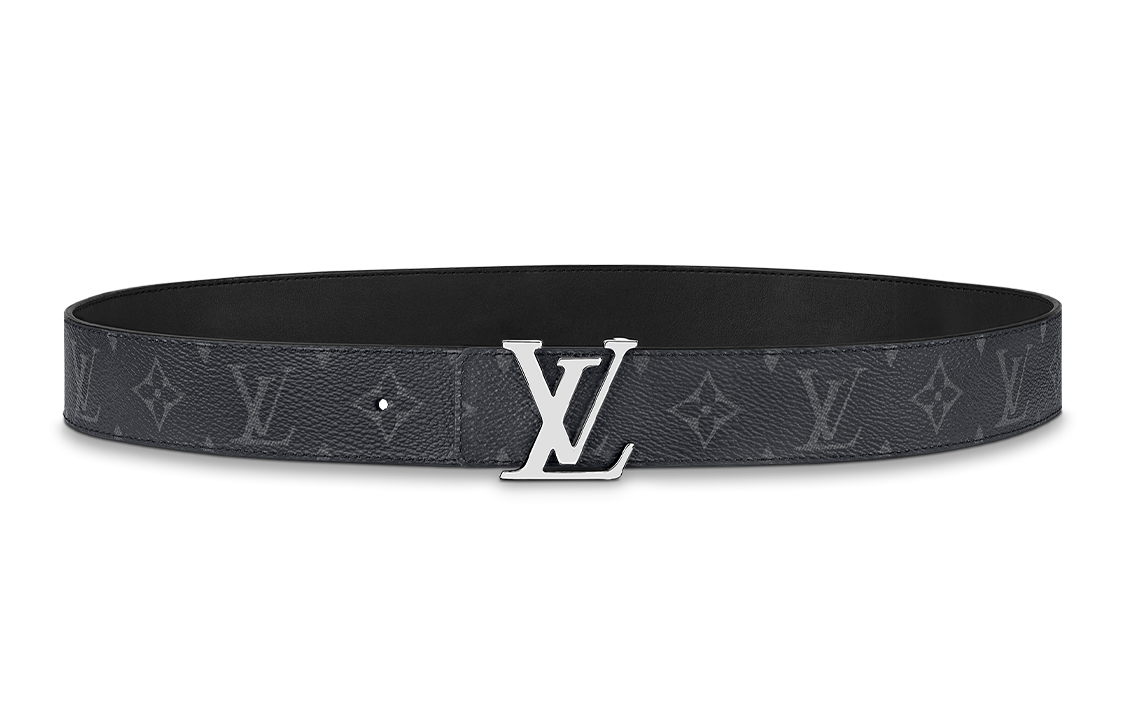 Lookbook Louis Vuitton Sabuk Kulit Monogram Reversible Abu-Hitam 3.5cm M0450