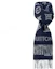 Lookbook 路易威登男士蓝色Monogram Shadow标志印花针织围巾。 m79186