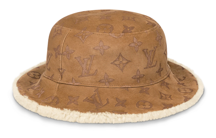 Louis Vuitton Monogram Shearling Lambskin Streetwear Cap for Men M76576/7