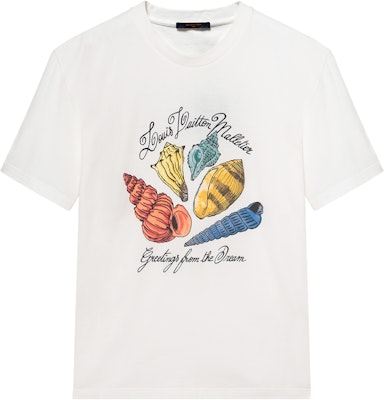 LOUIS VUITTON Kaos Pria Monogram Cetak Kerang Putih Crewneck Santai SS24 1AFR48 Buy LOUIS VUITTON Kaos Pria Monogram Cetak Kerang Putih Crewneck Santai SS24 1AFR48