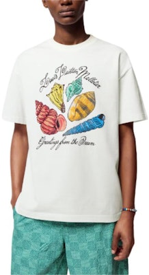 LOUIS VUITTON Kaos Pria Monogram Cetak Kerang Putih Crewneck Santai SS24 1AFR48 Shop LOUIS VUITTON Kaos Pria Monogram Cetak Kerang Putih Crewneck Santai SS24 1AFR48