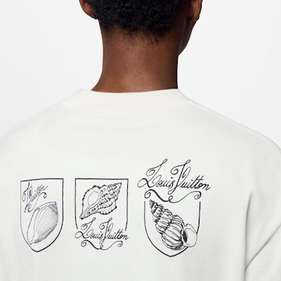 LOUIS VUITTON Kaos Pria Monogram Cetak Kerang Putih Crewneck Santai SS24 1AFR48 Purchase LOUIS VUITTON Kaos Pria Monogram Cetak Kerang Putih Crewneck Santai SS24 1AFR48