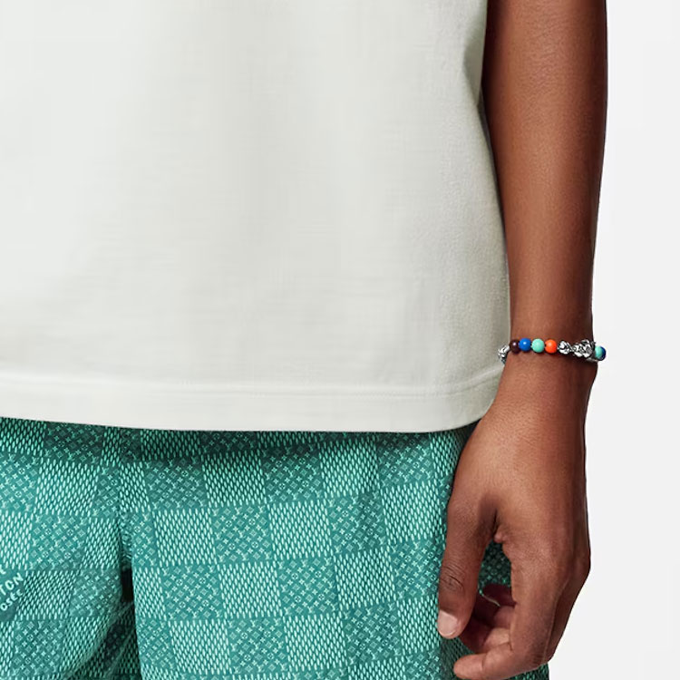 Cheap LOUIS VUITTON Kaos Pria Monogram Cetak Kerang Putih Crewneck Santai SS24 1AFR48