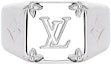 Order LOUIS VUITTON Monogram Silver Metal Ring for Men M62487+M62488