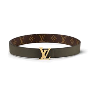 LOUIS VUITTON Monogram Smooth Buckle Belt Green Accessory. M8380V